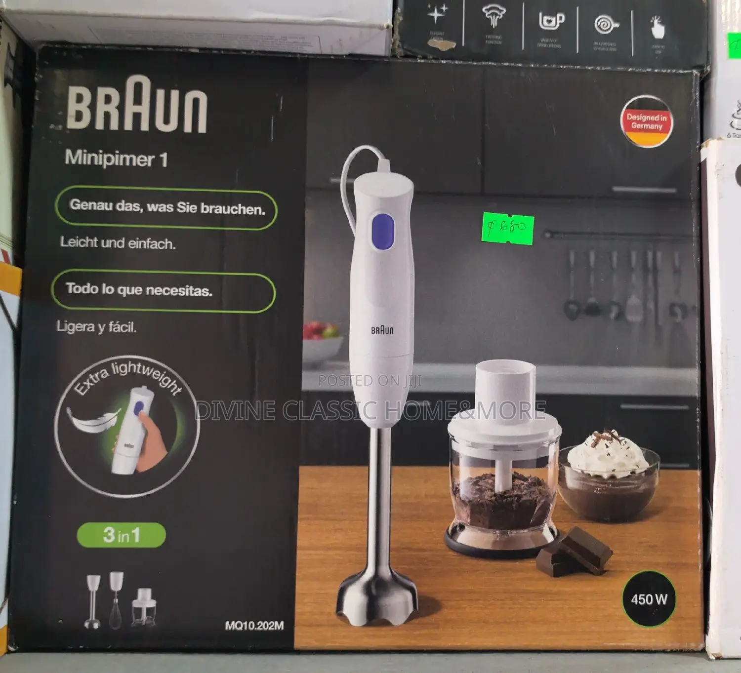 Braun Multiquick 7 Hand Blender Activeblade System, Easyclick Plus
