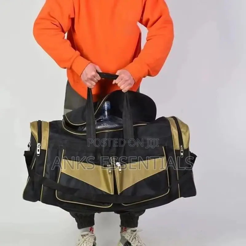 Spacious Black Travel Duffle Bag