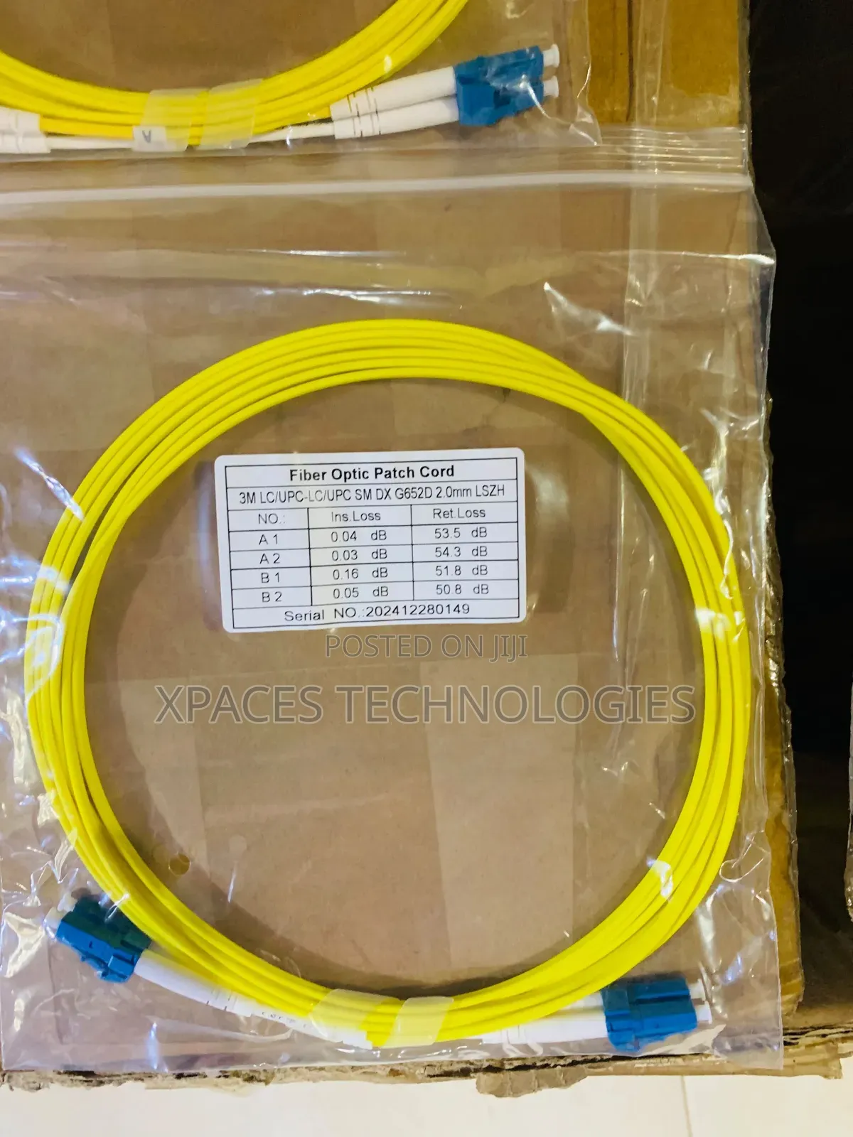 Fiber Optic Patch 3m LC/UPC-LC/UPC (Single-Mode Duplex)