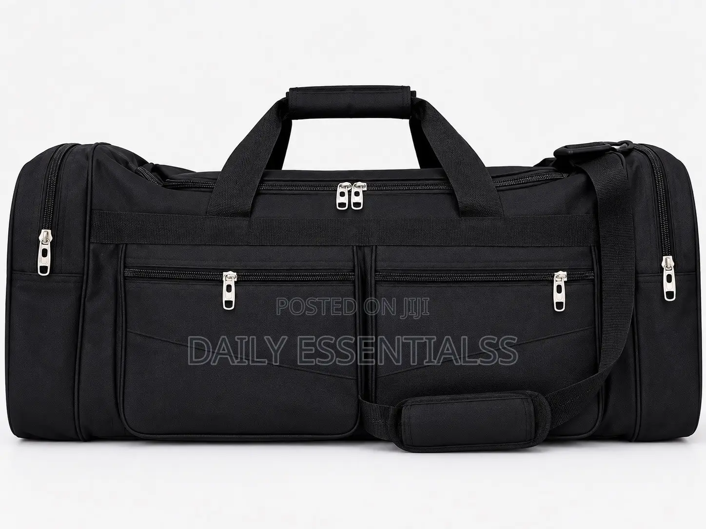 Durable Black Duffle Travel Bag