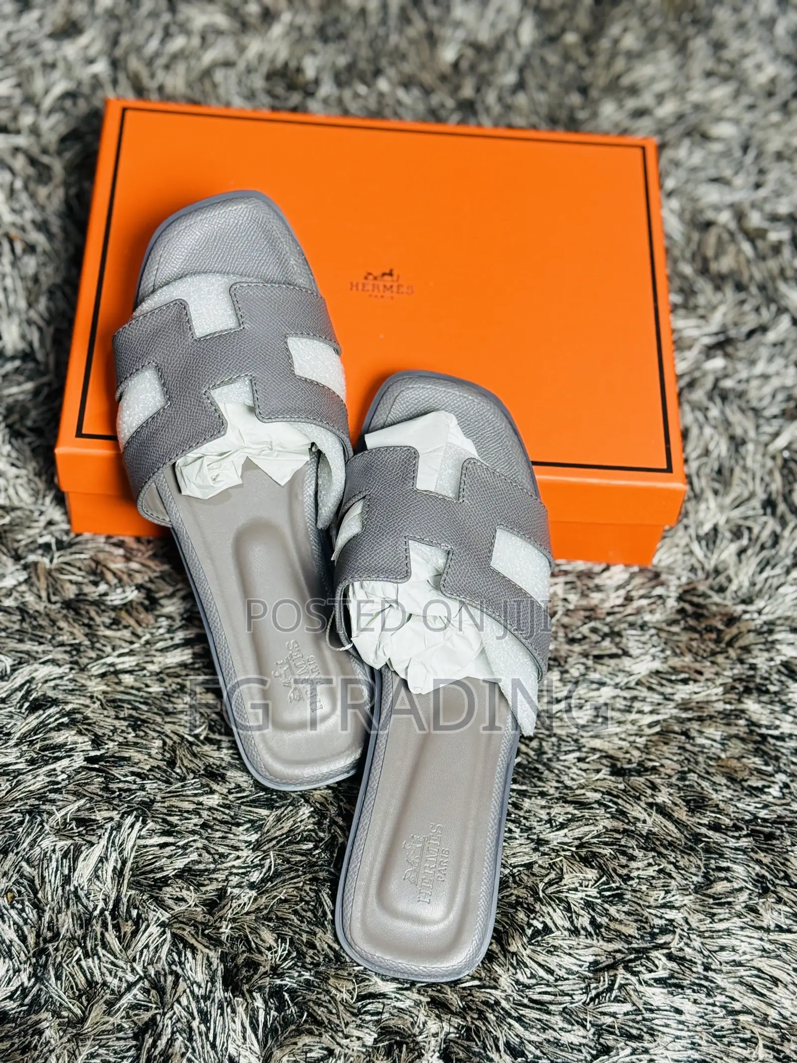 Gray Hermes _ Ladies Slippers