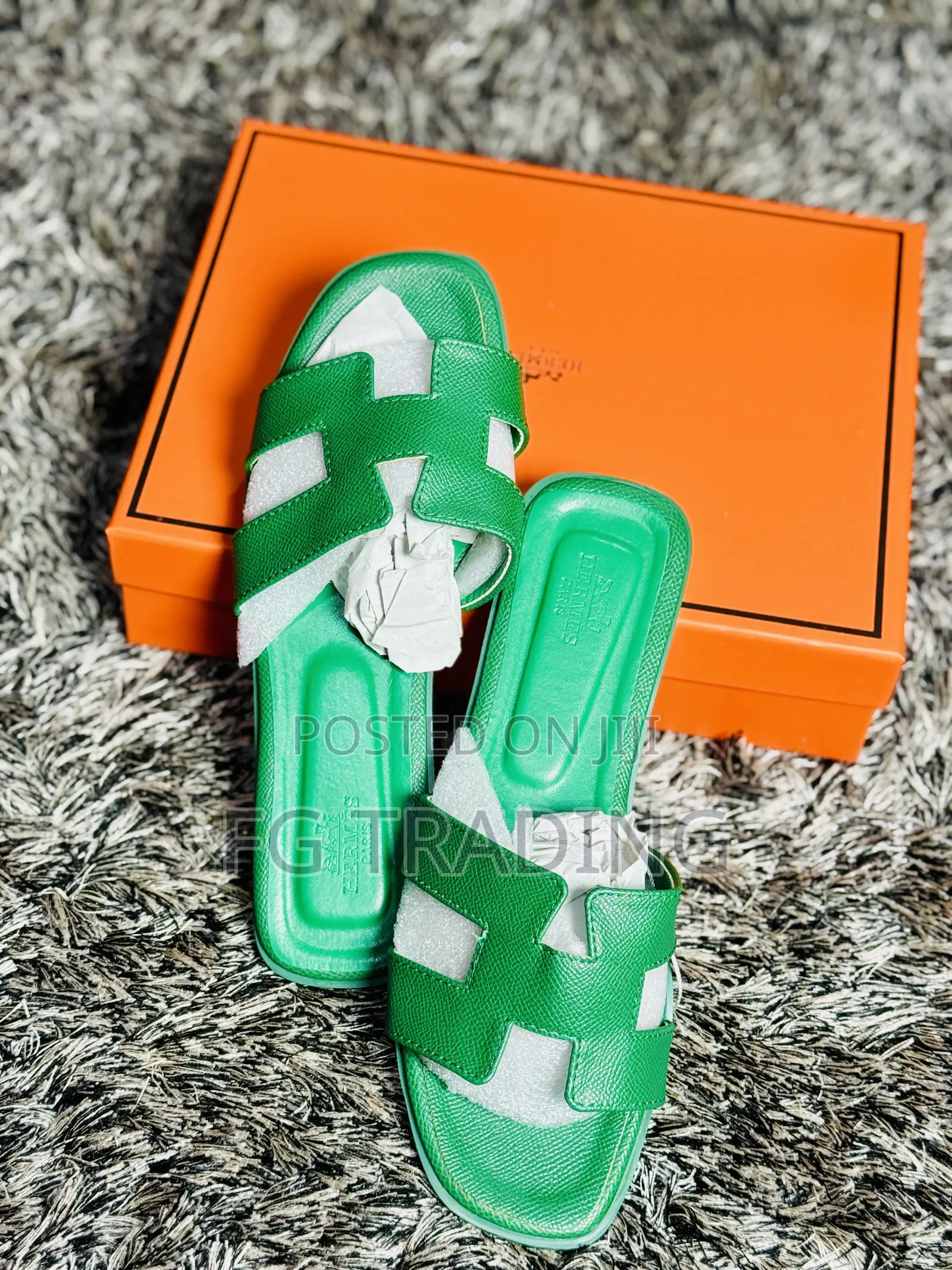 Green Hermes _ Ladies Slippers