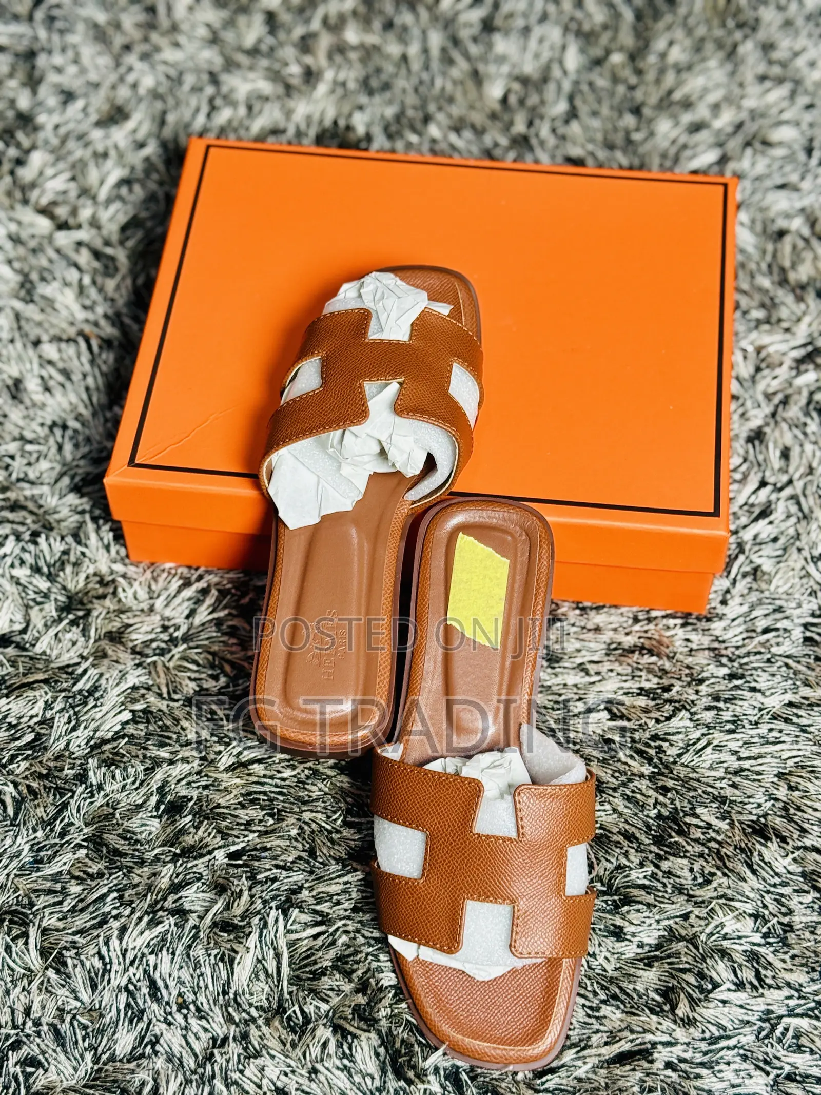 Brown Hermes _ Ladies Slippers