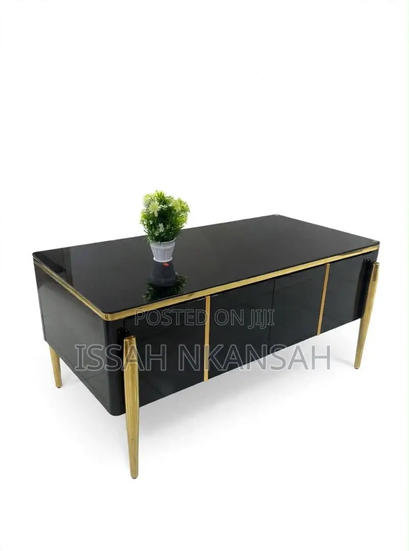 Black Gold TV Stand Set