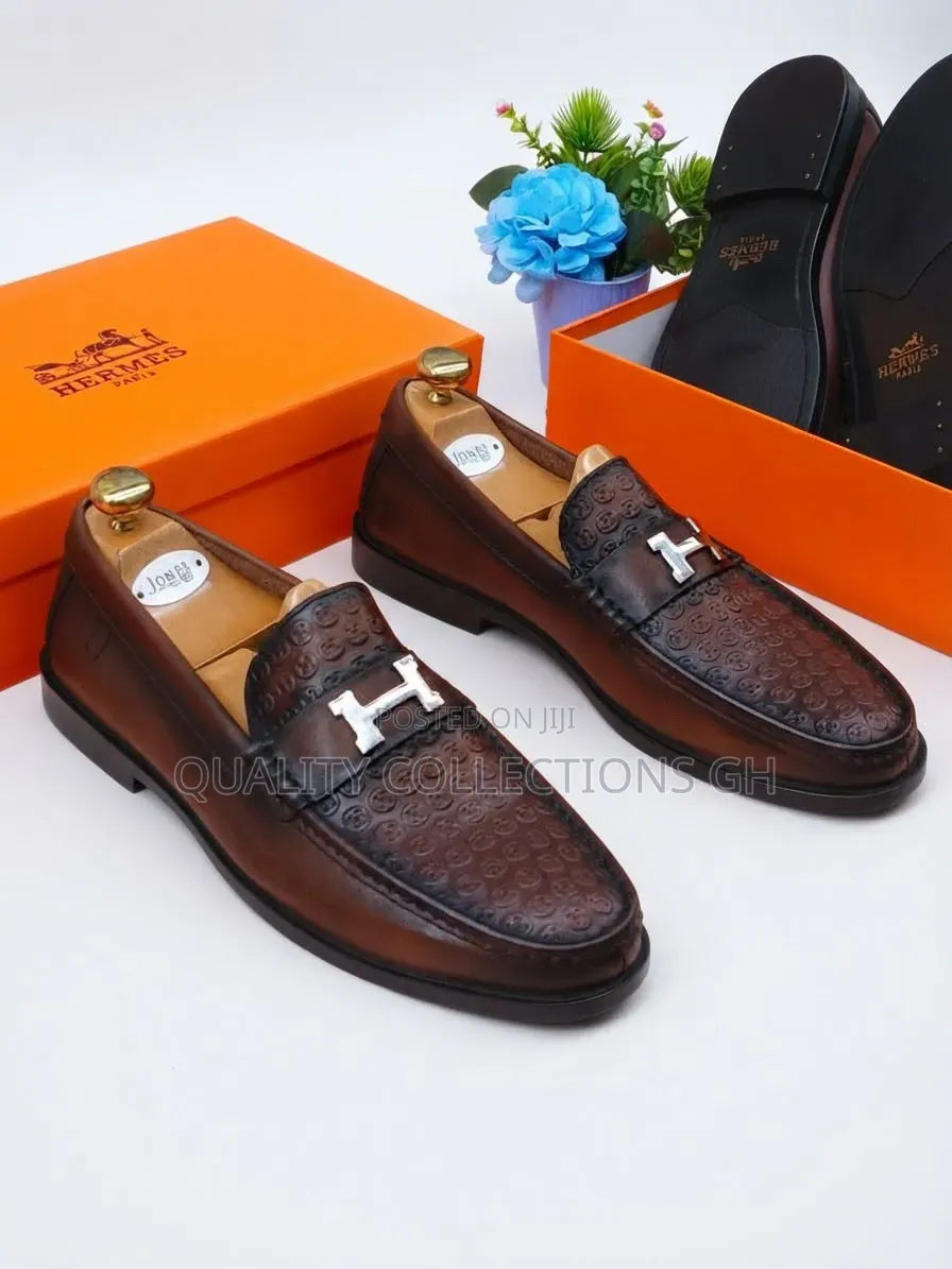 Authentic Hermes Leather Loafers