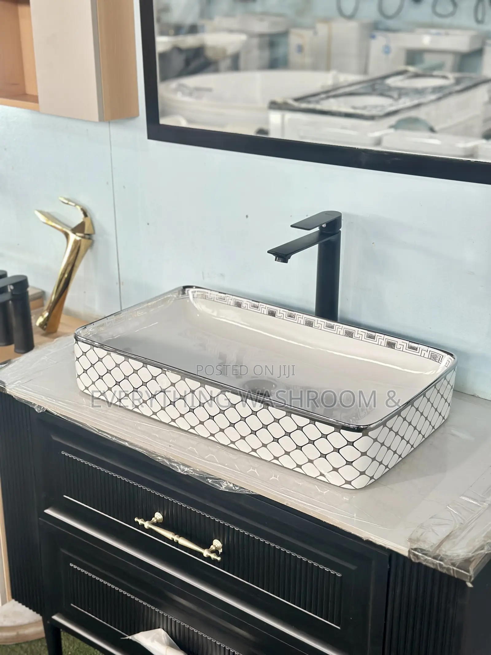 Cabinet Basin 100cm_ Standing Cabinet Basin With Mirror