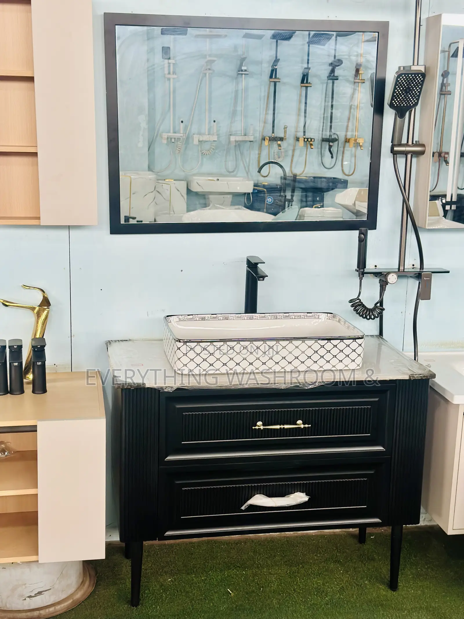 Cabinet Basin 100cm_ Standing Cabinet Basin With Mirror