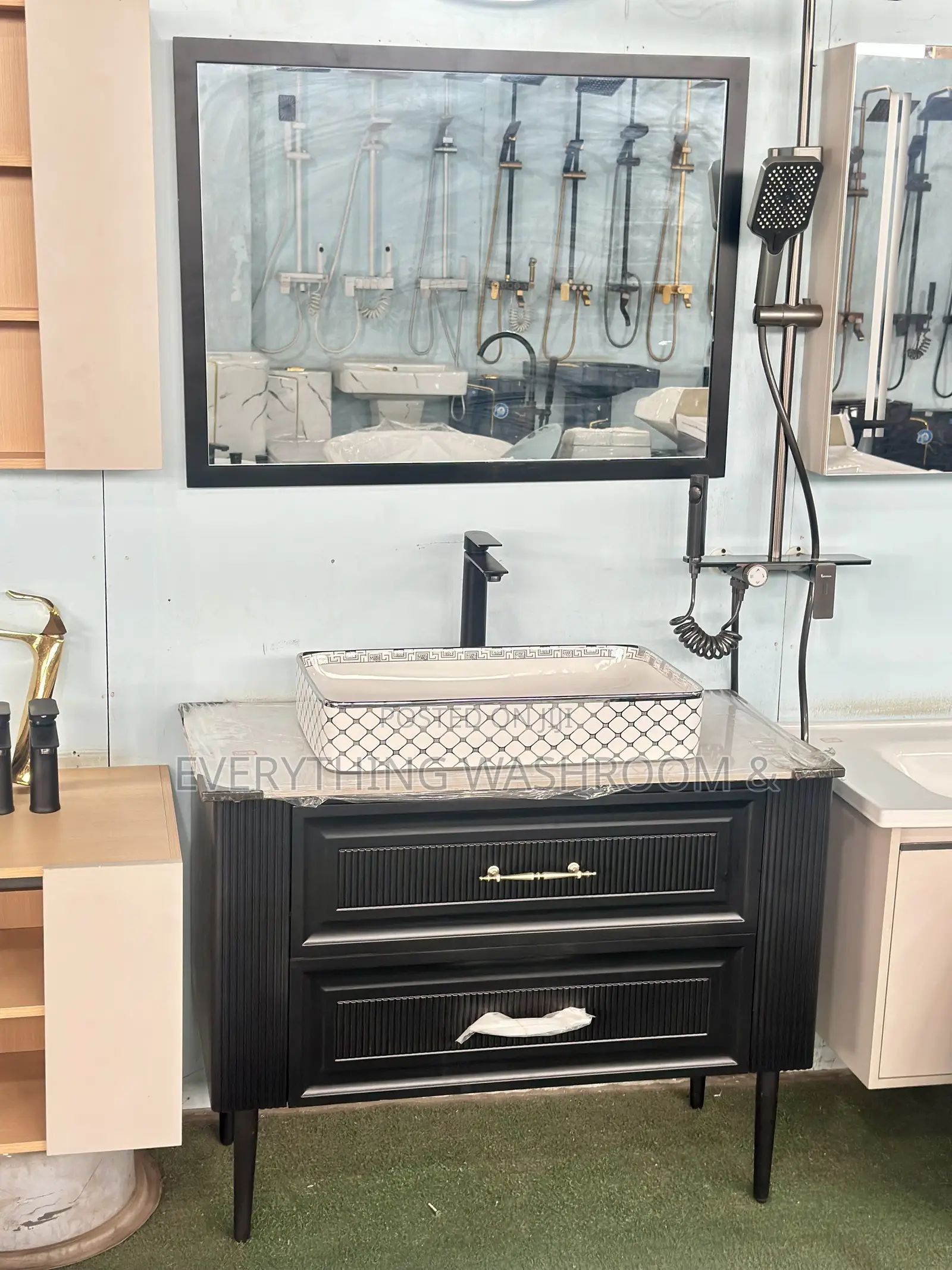 Cabinet Basin 100cm_ Standing Cabinet Basin With Mirror