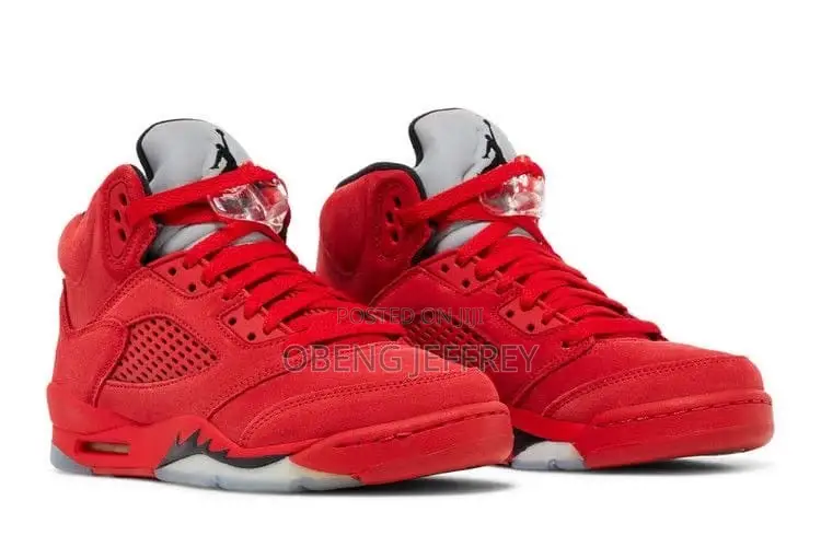 Original Air Jordan 5 Red Suede