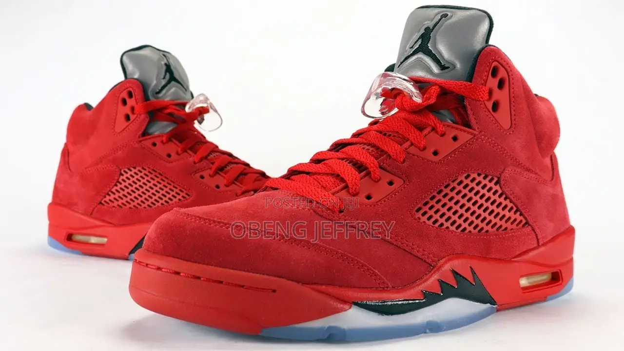 Original Air Jordan 5 Red Suede