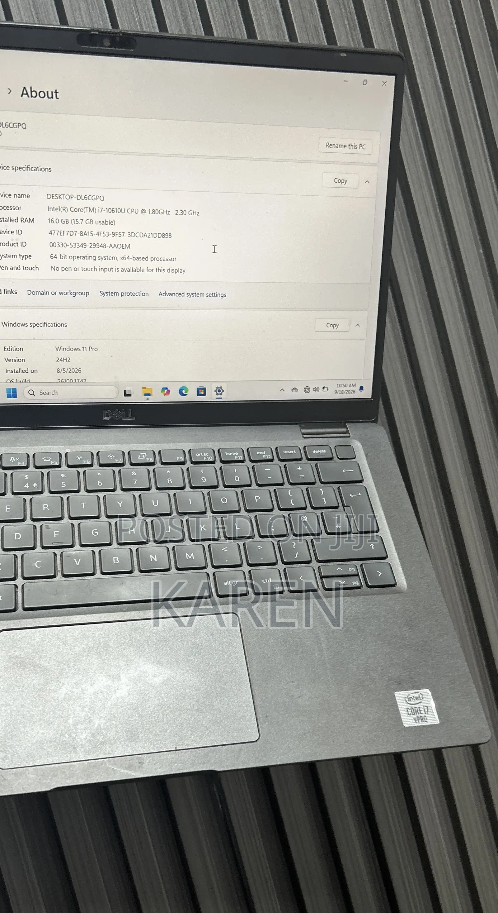 Laptop Dell Latitude 7410 16GB Intel Core i7 HDD 256GB