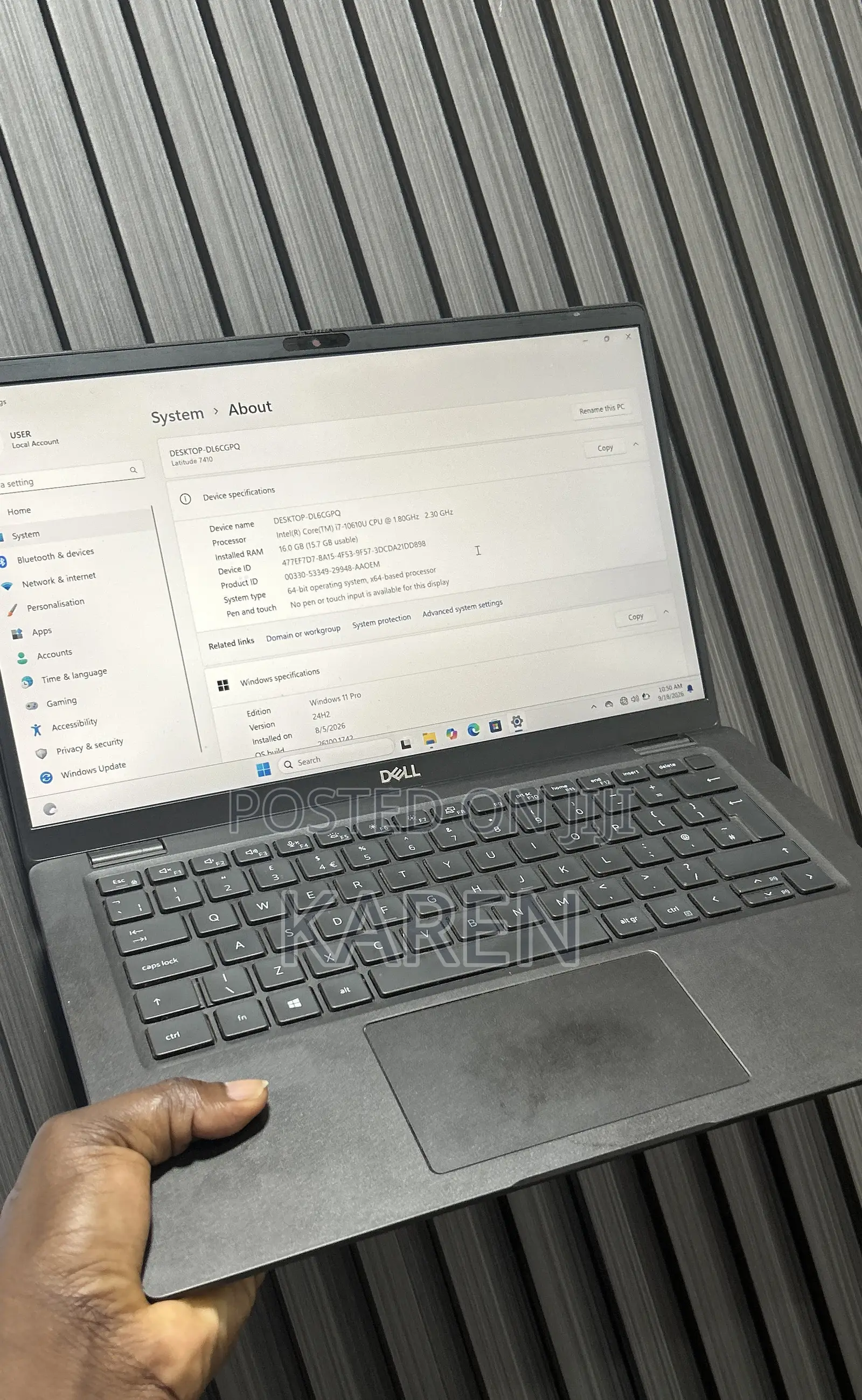 Laptop Dell Latitude 7410 16GB Intel Core i7 HDD 256GB
