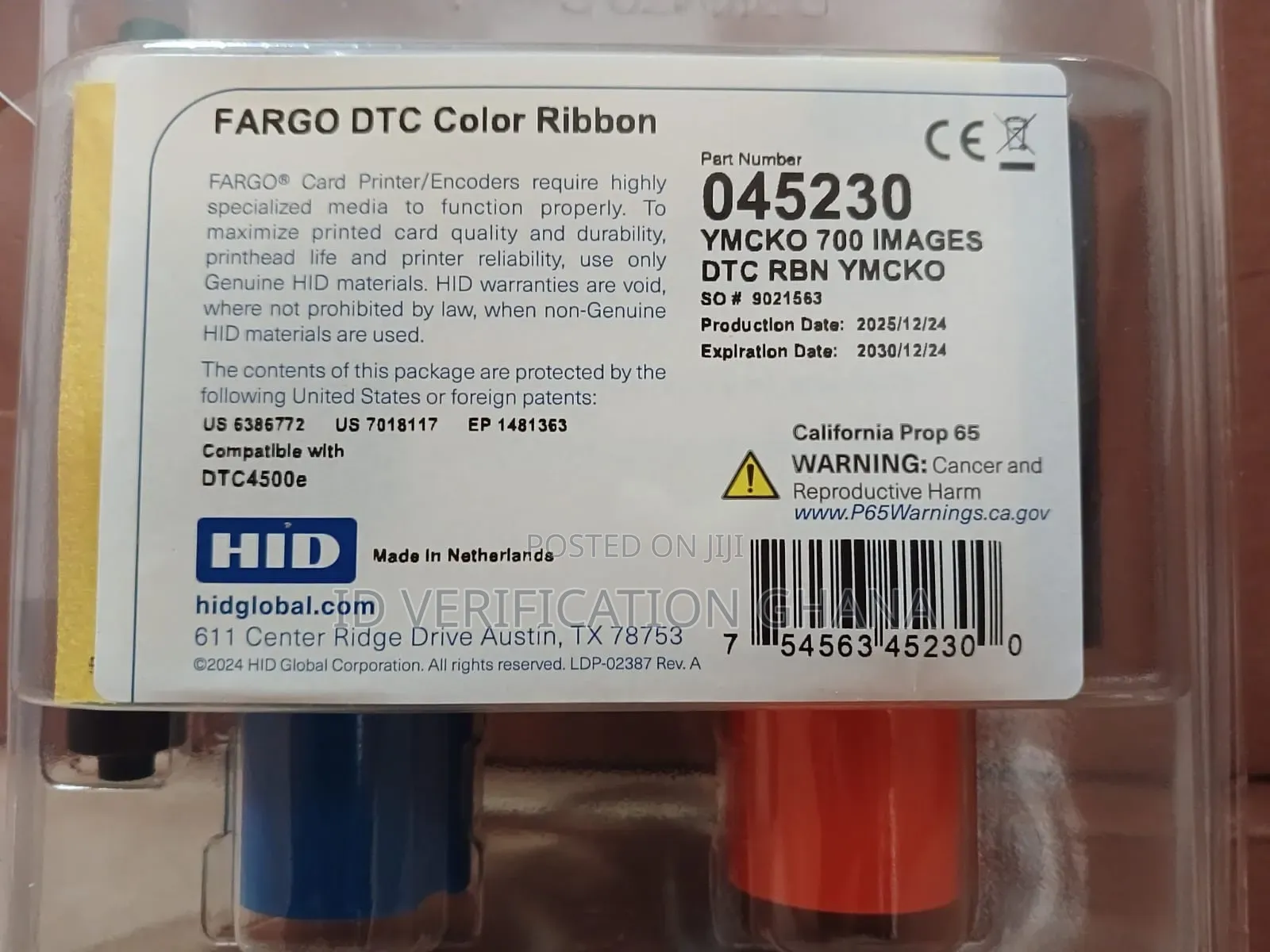 DTC 4500e Color Ribbon