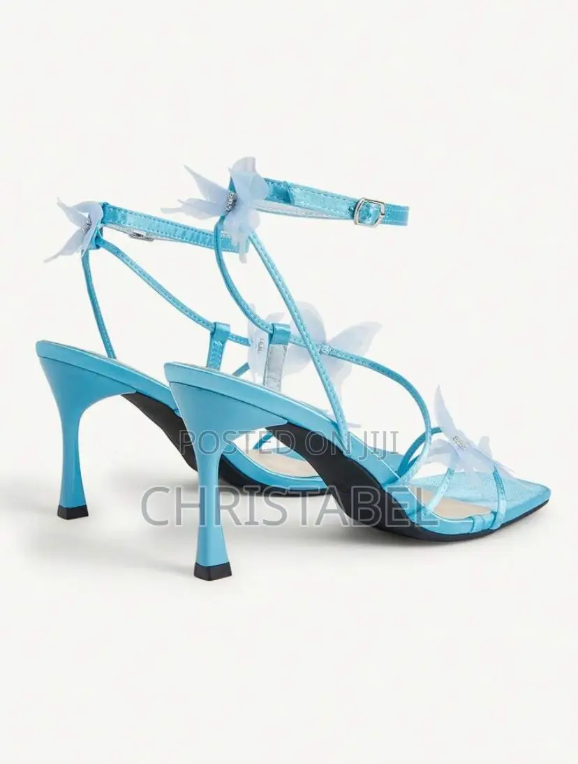 Ladies Butterfly Embellished Heels