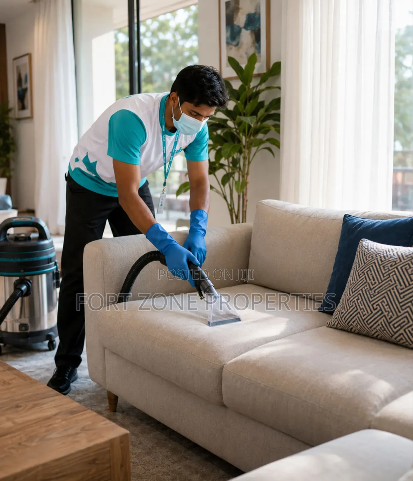 Sofa Dry Cleaning With Cleantex