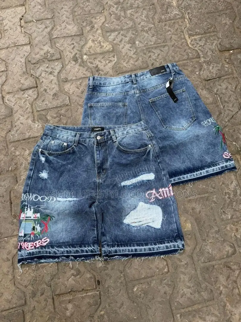 Solid Short Jeans
