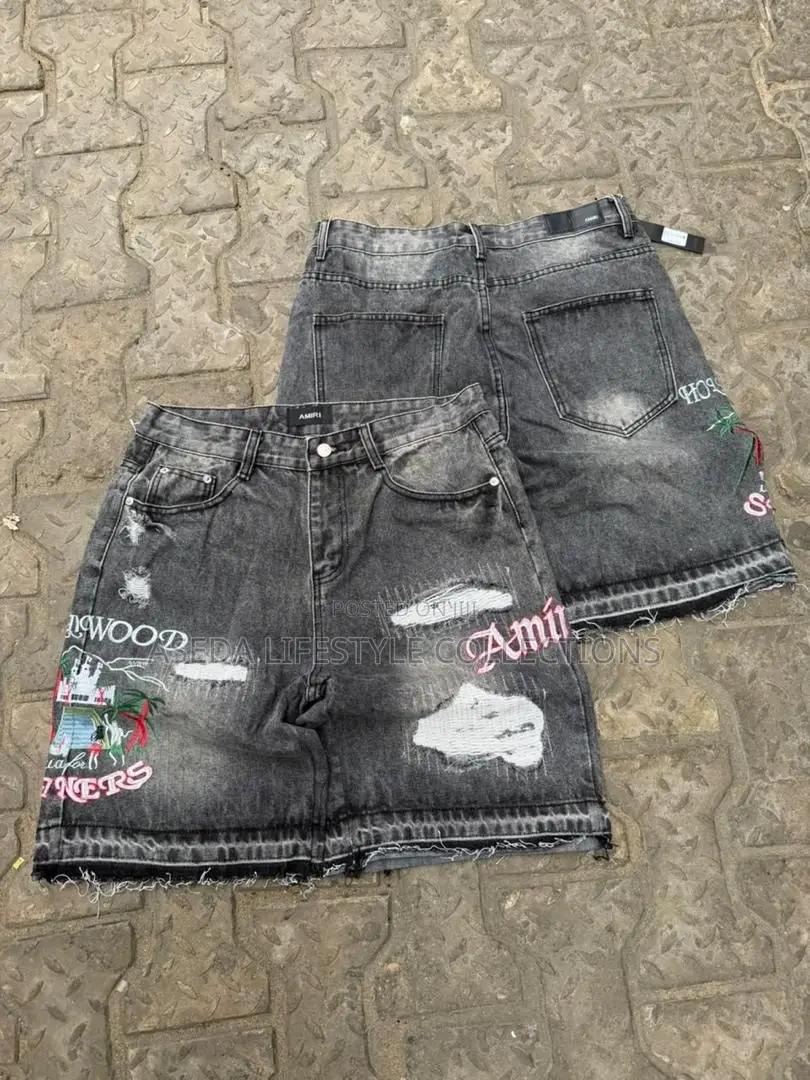 Solid Short Jeans
