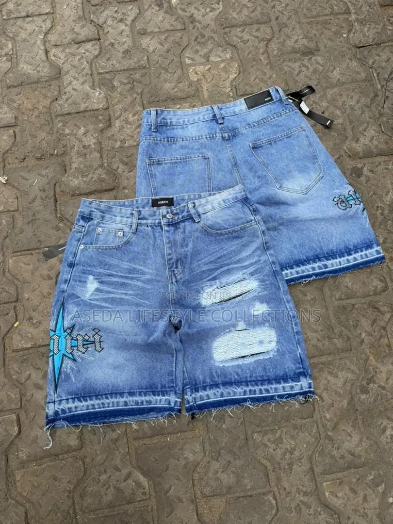 Solid Short Jeans