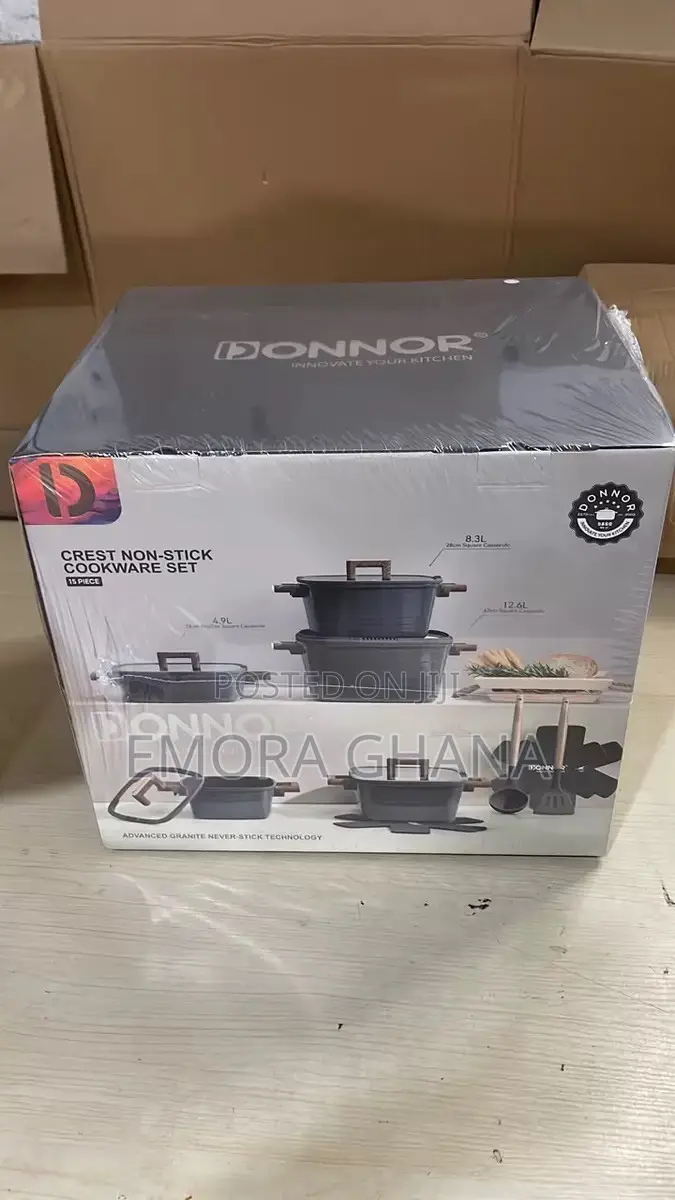 Donnor Luxury Crest 15- Piece Non-Stick Cookware Set