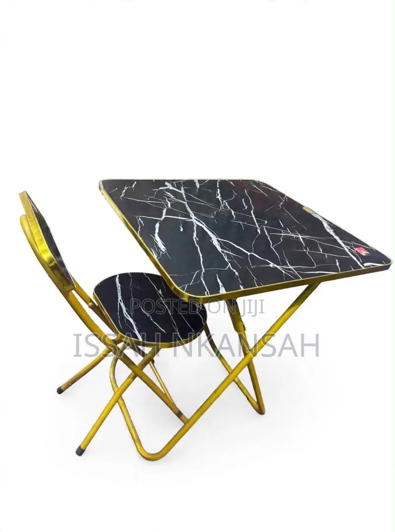 Black Folding Table + Chair