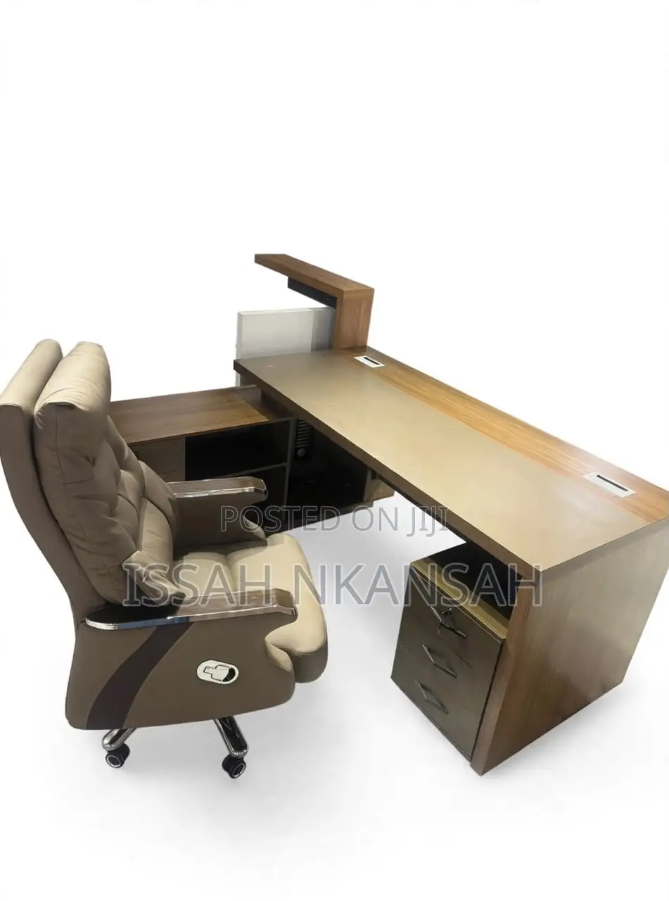 Dark Walnut Executive Desk + Chair