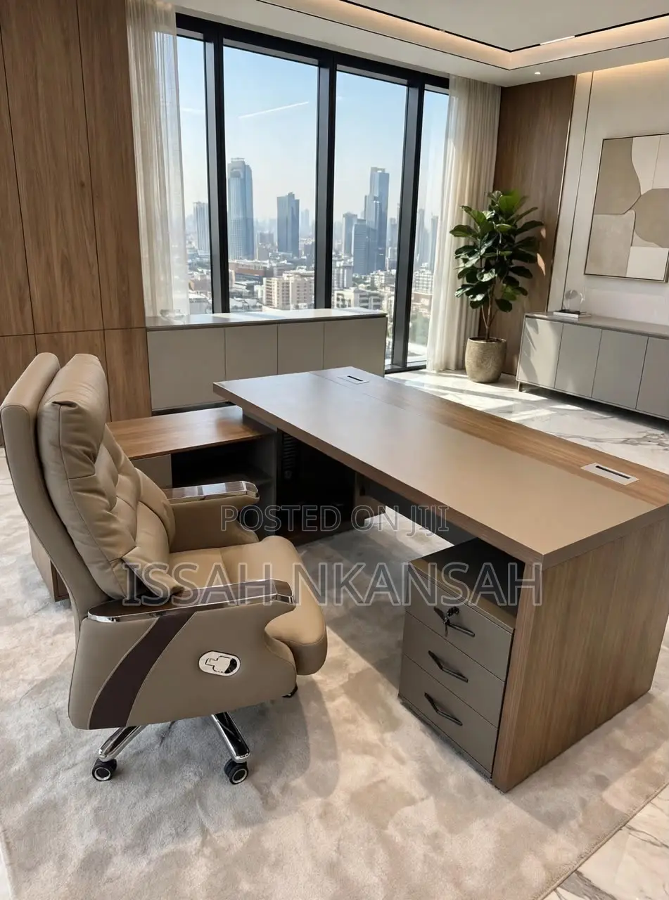 Dark Walnut Executive Desk + Chair