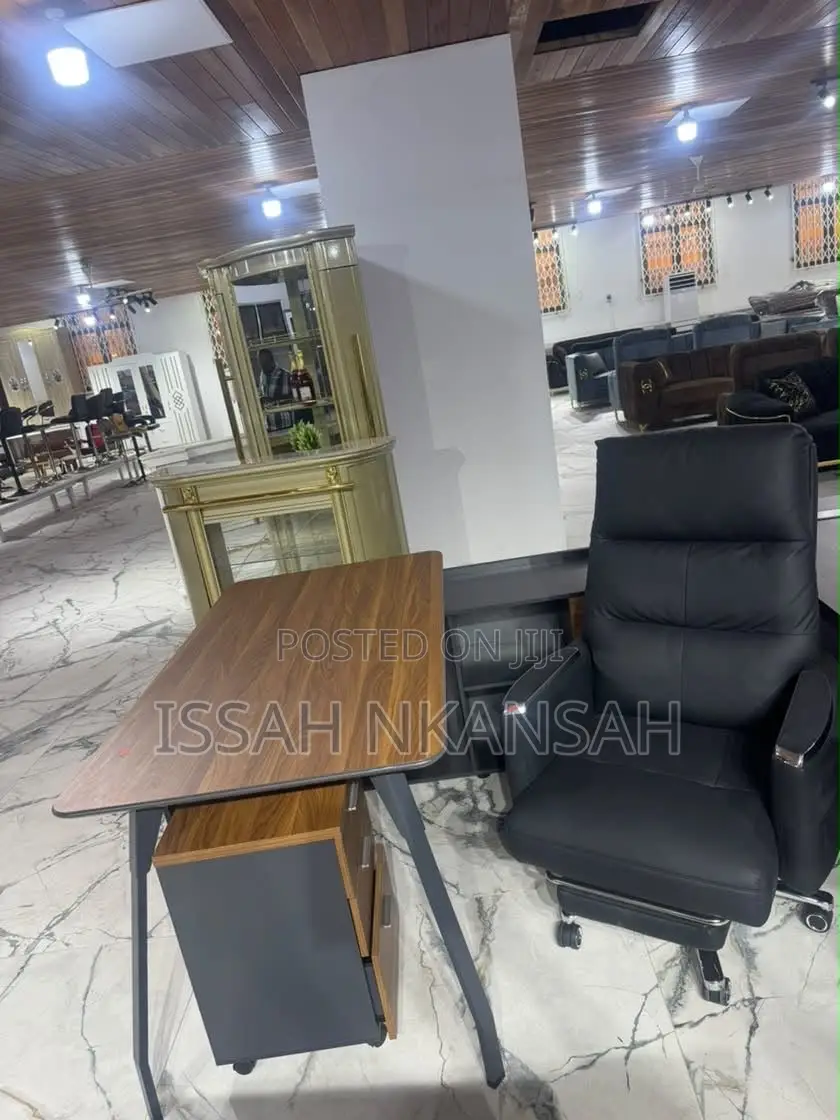 L Shape Executive Desk + Ricliner Chair