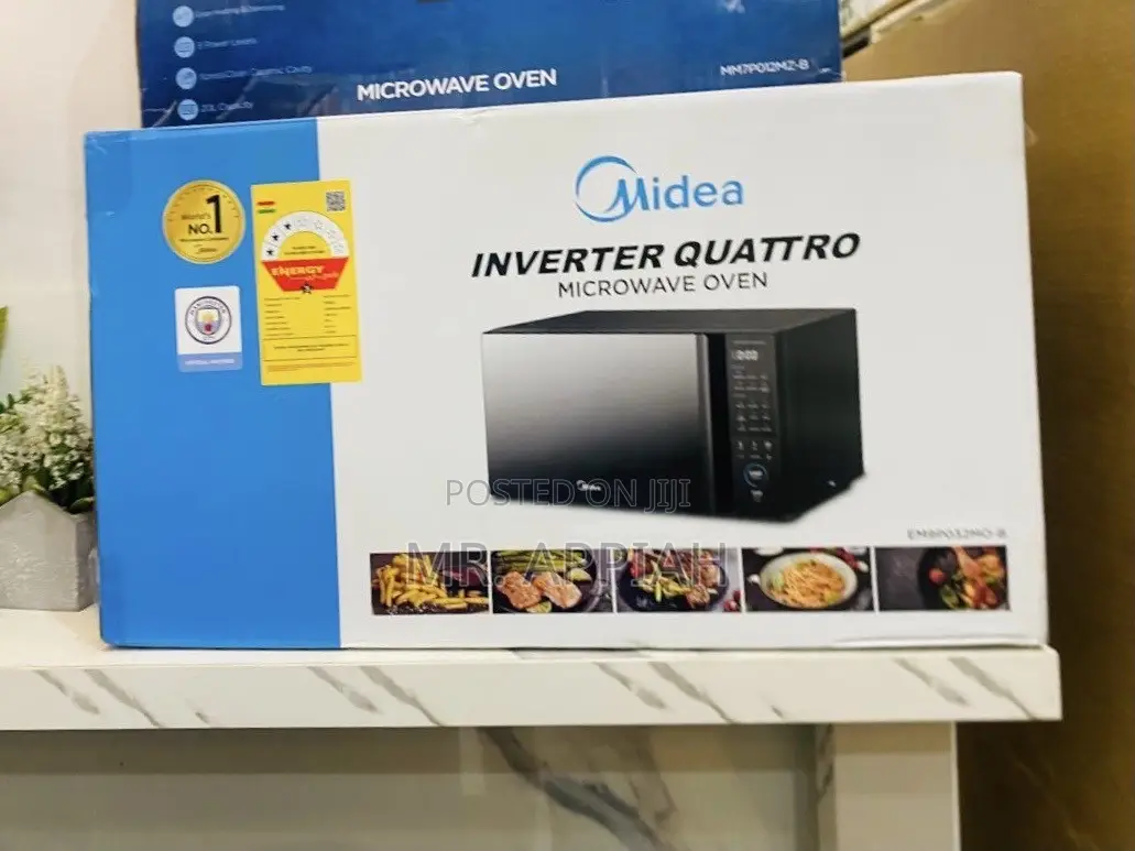 Efficient Midea 600Watt Electric Microwave(Glass) Black