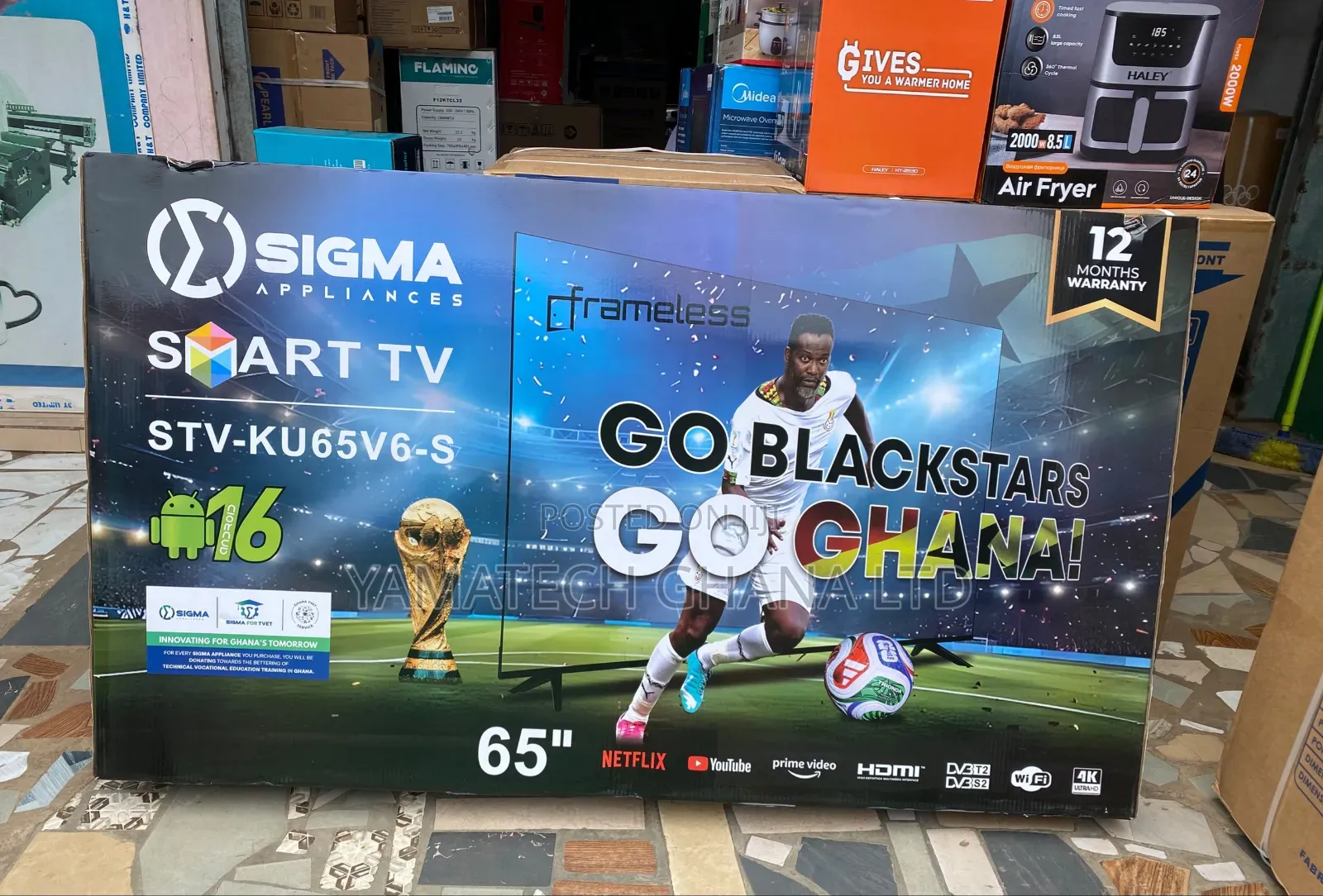 Sigma 65 inches Smart TV With Bluetooth and Voice Remote