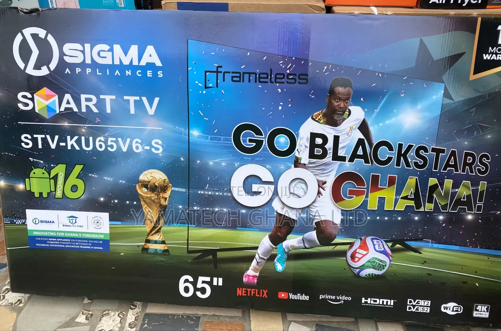 Sigma 65 inches Smart TV With Bluetooth and Voice Remote