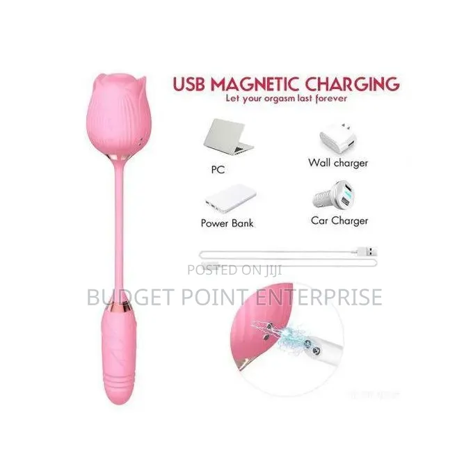Automatic Retractable Rose Sucker 2in1 Vibrator