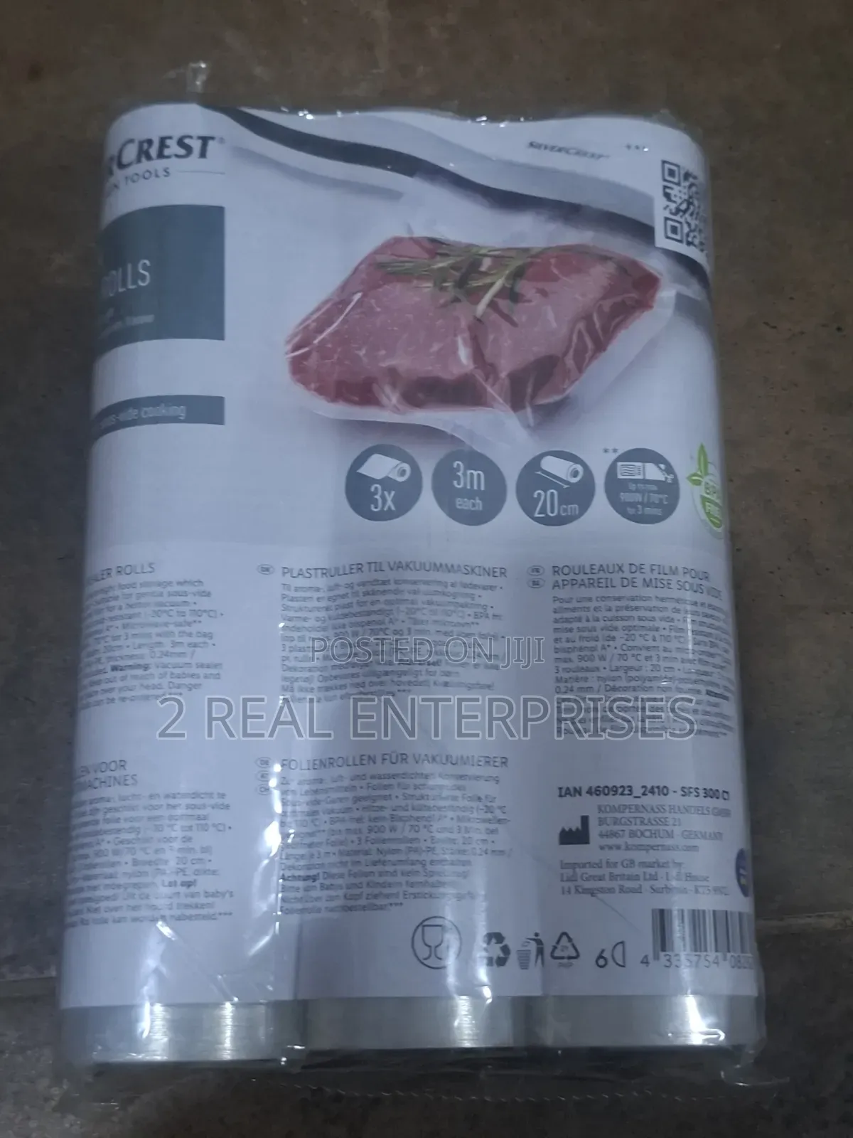 SilverCrest Vacuum Sealer Film Rolls 3-Pack