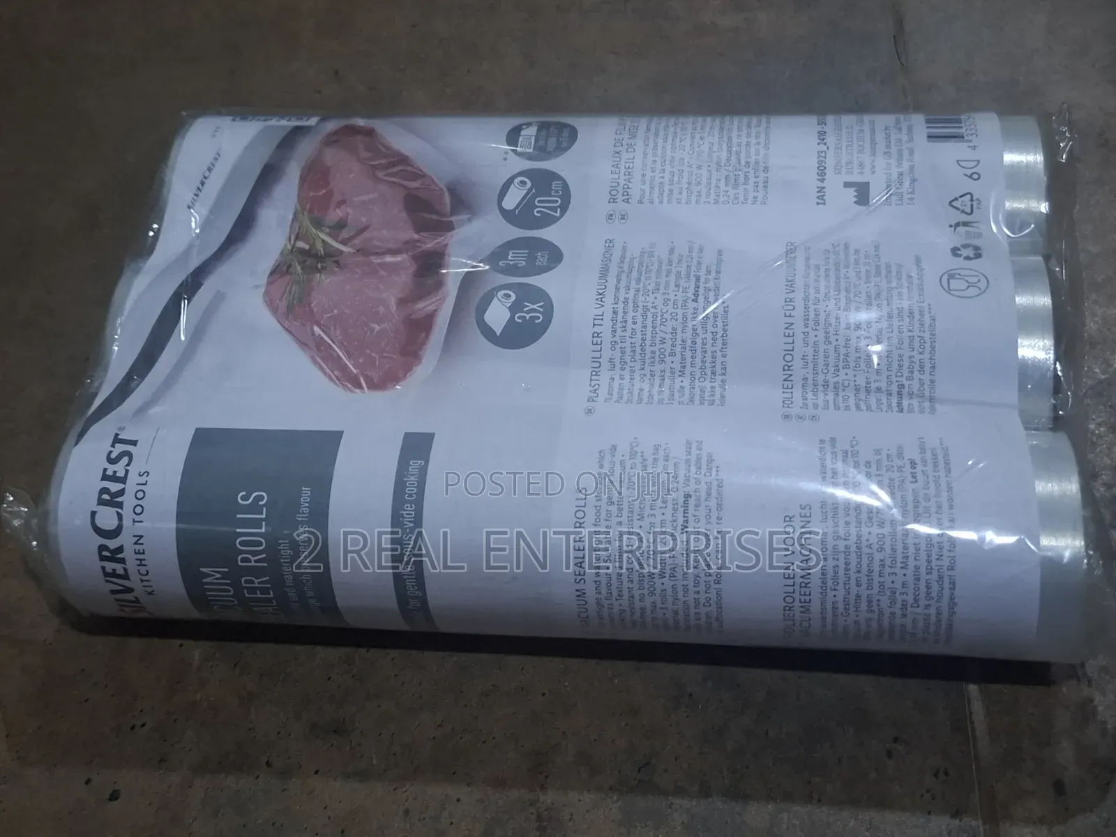 SilverCrest Vacuum Sealer Film Rolls 3-Pack