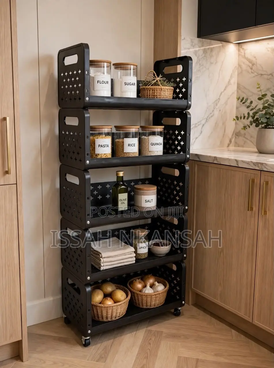 5 Tiers Foldable Stackable Rack( With Heels Plastic
