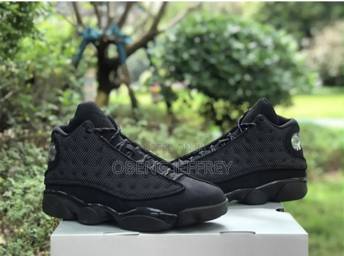 Original Jordan 13 Retro All Black Black Cat