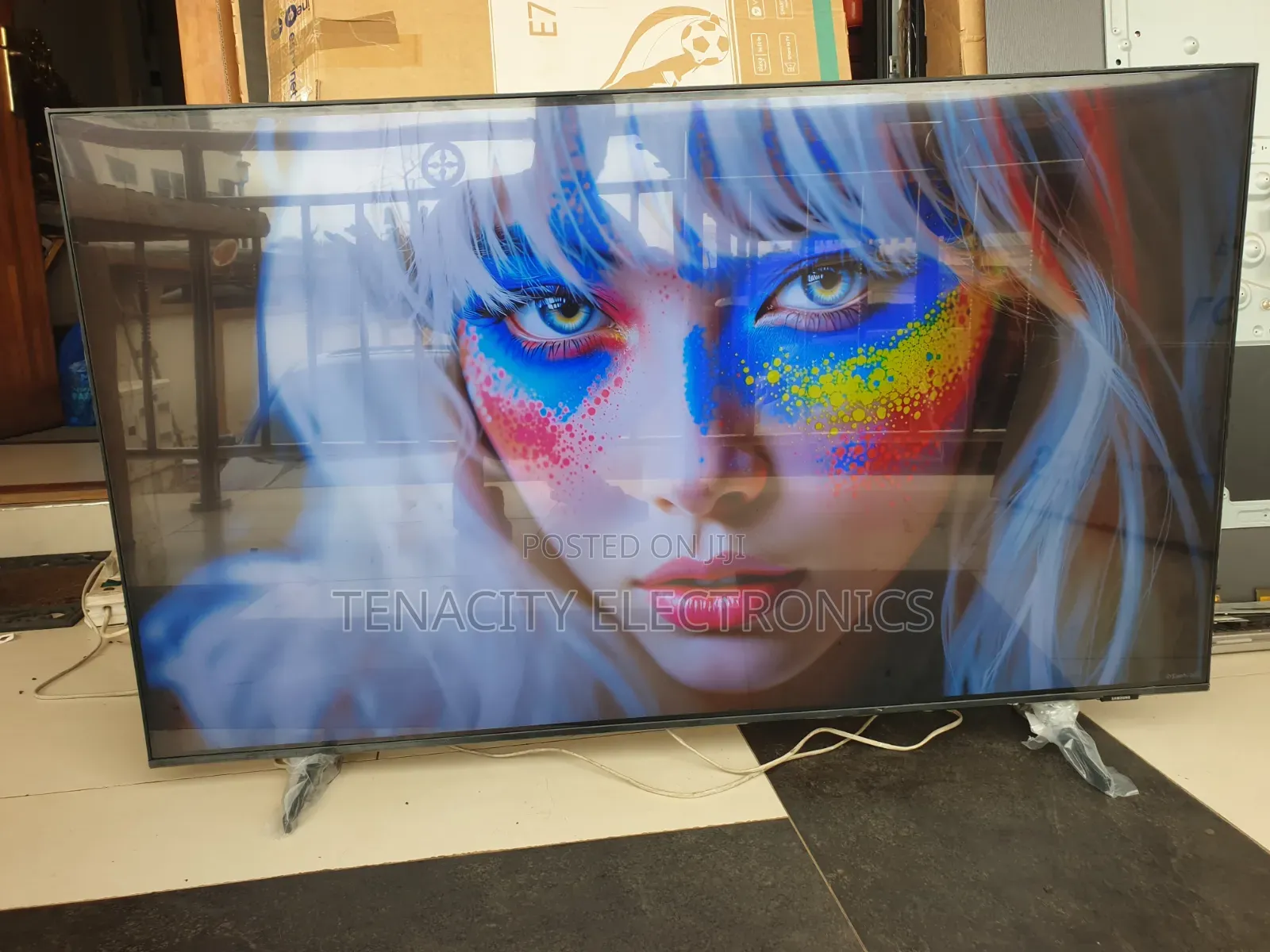 New 55 Airslim Samsung Crystal Uhd HDR Smart Satellite TV