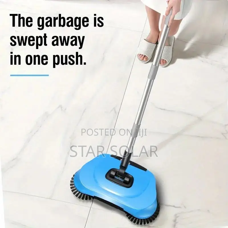 Beqqk 3-in-1 Manual Carpet Sweeper - Cleaner With 360° Rotating Mop