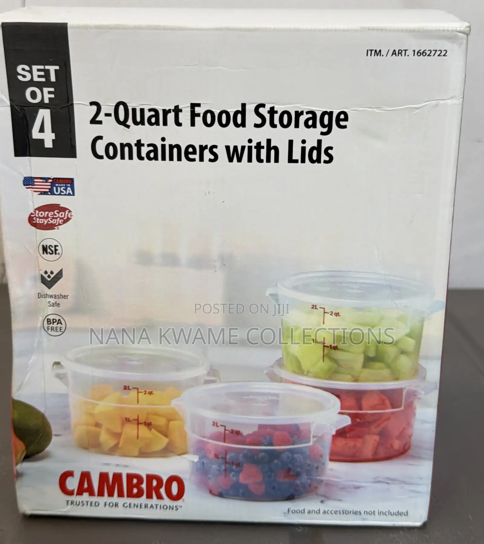 2 Quarts Food Storage With Lids