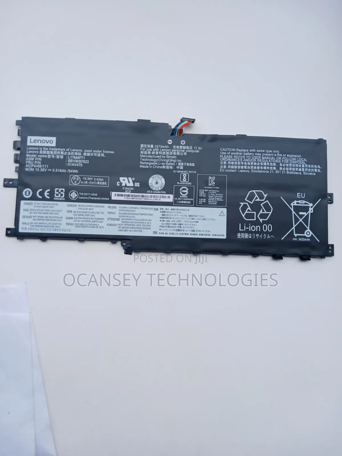 Original Lenovo L17m4p71 L17c4p71 L17m4p73 for X1 Yoga 3rd Gen