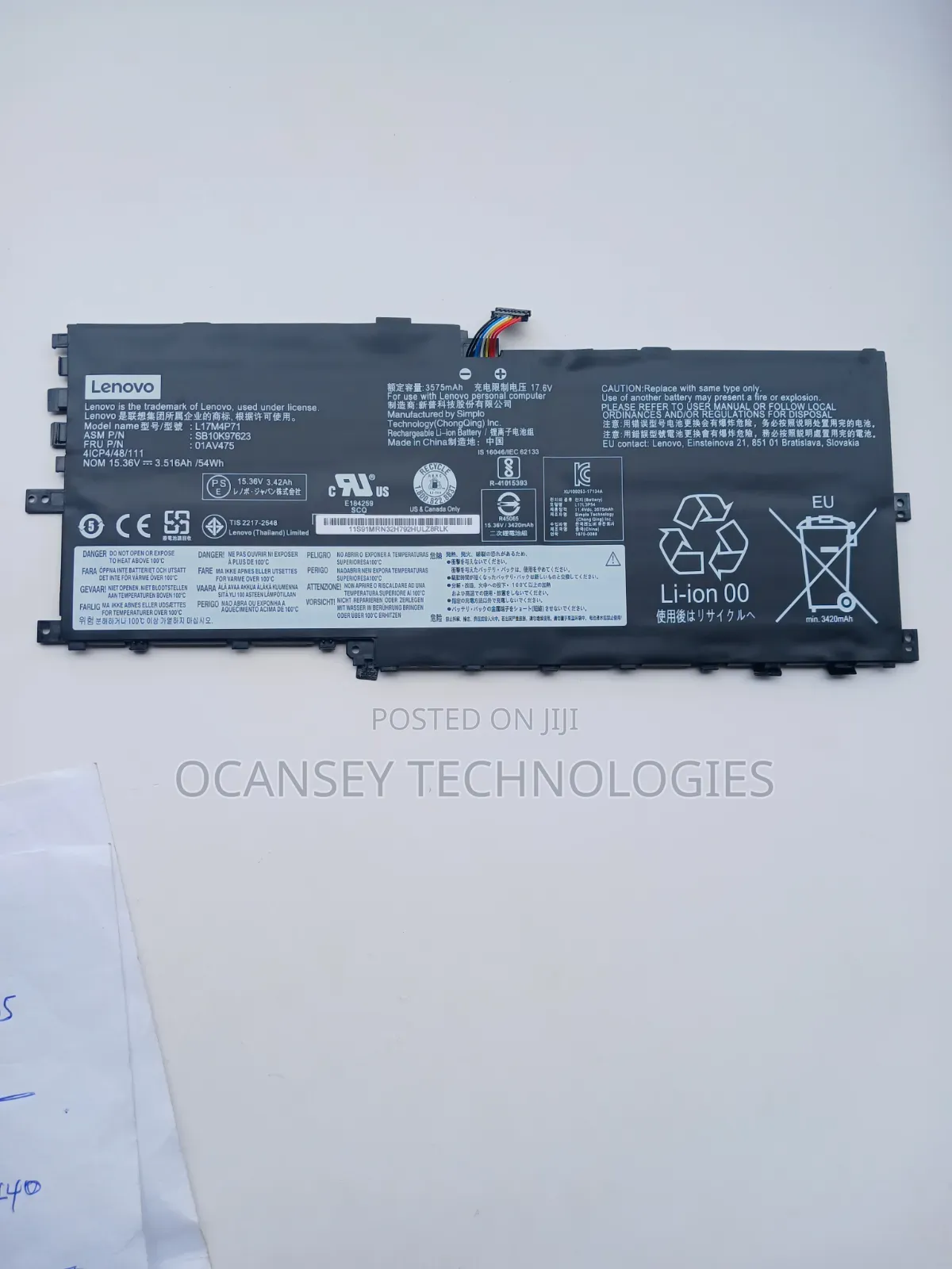 Original Lenovo L17m4p71 L17c4p71 L17m4p73 for X1 Yoga 3rd Gen