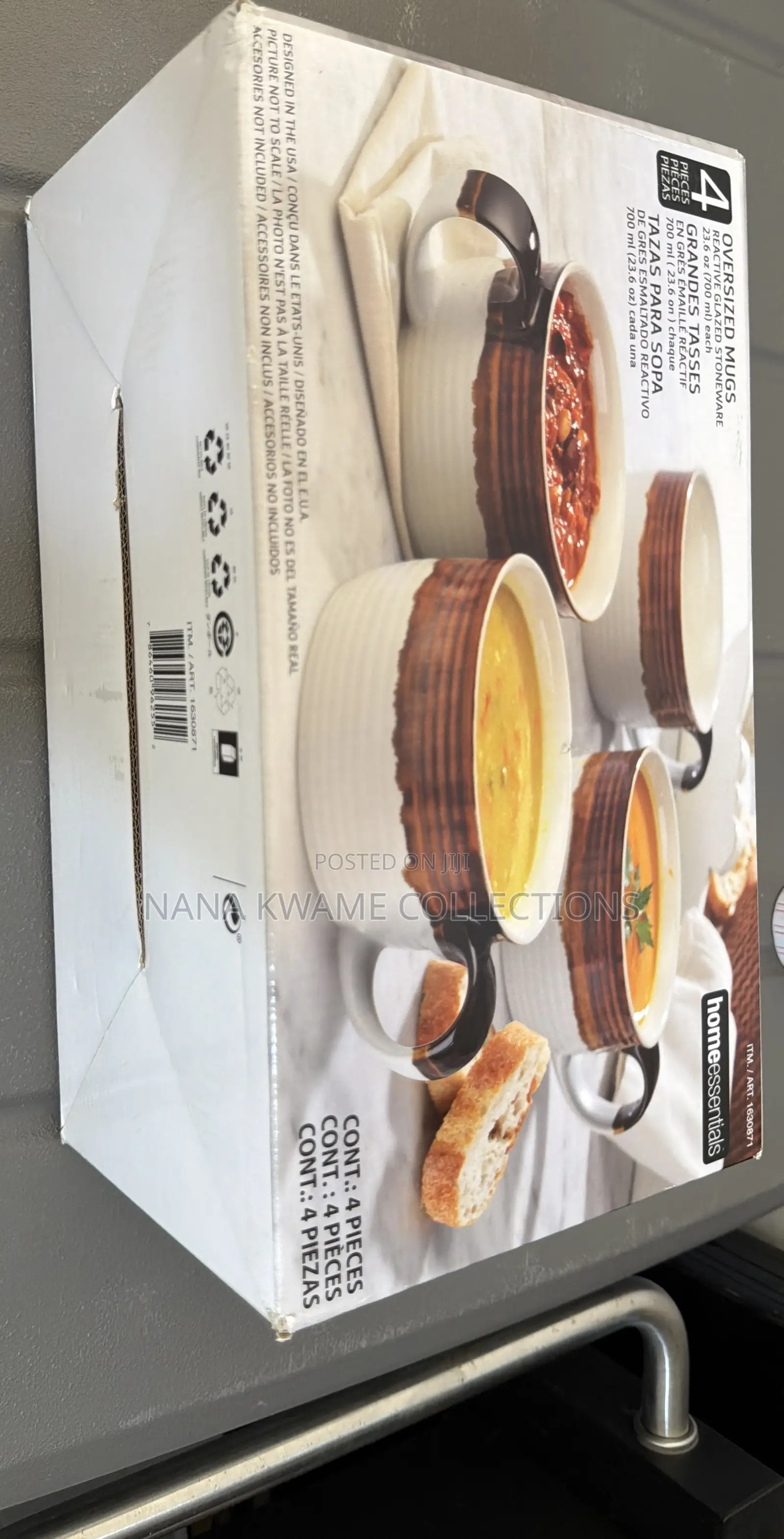 Home Essentials Oversized 4 Set Mugs