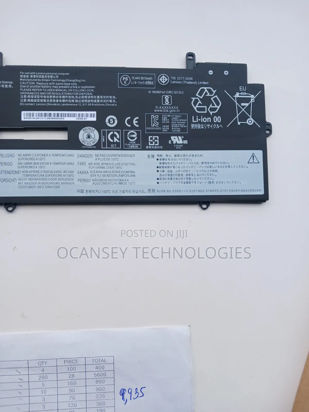 Lenovo Battery L20M4P71 L20C4P71for X1 Carbon 9th 10th 11th Gen