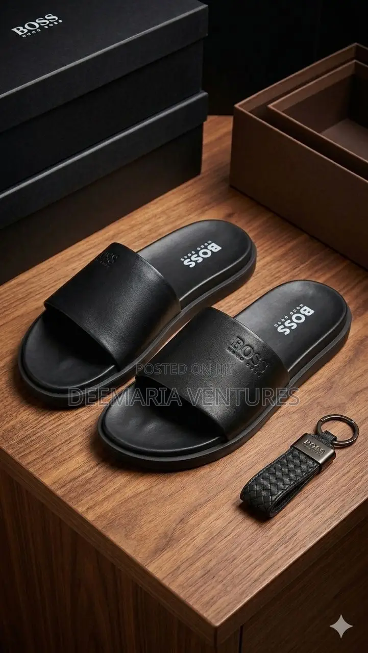 Quality Hugo Boss Slippers (Brown and Black Available)