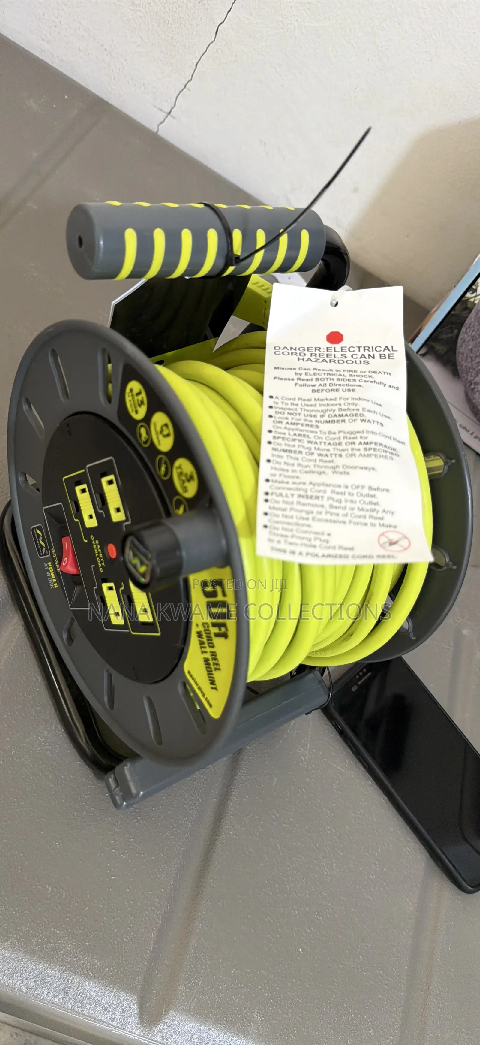Masterplug 50ft Extension Cord Reel With Wall Mount
