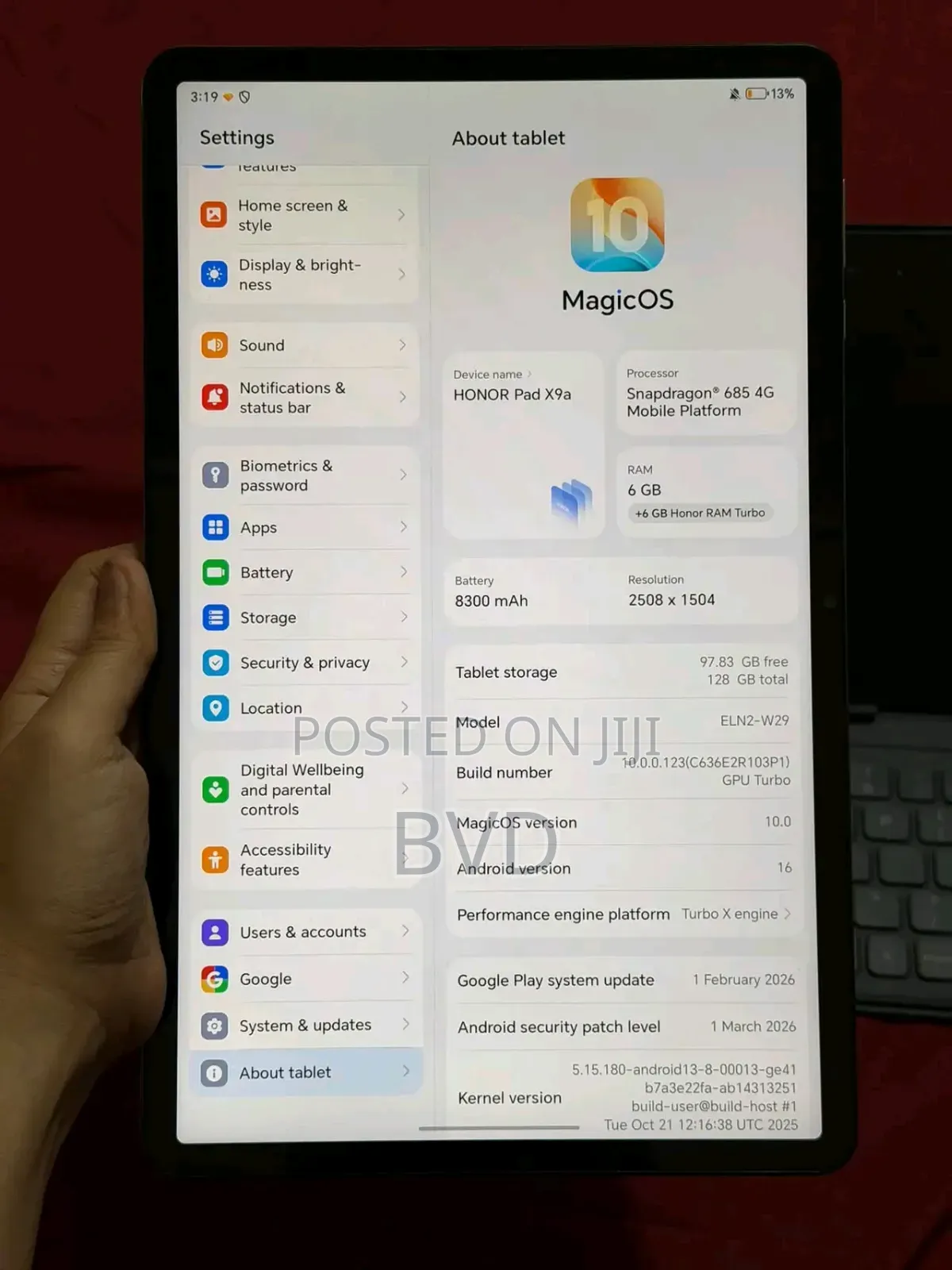 Honor Pad 9 128 GB Gray