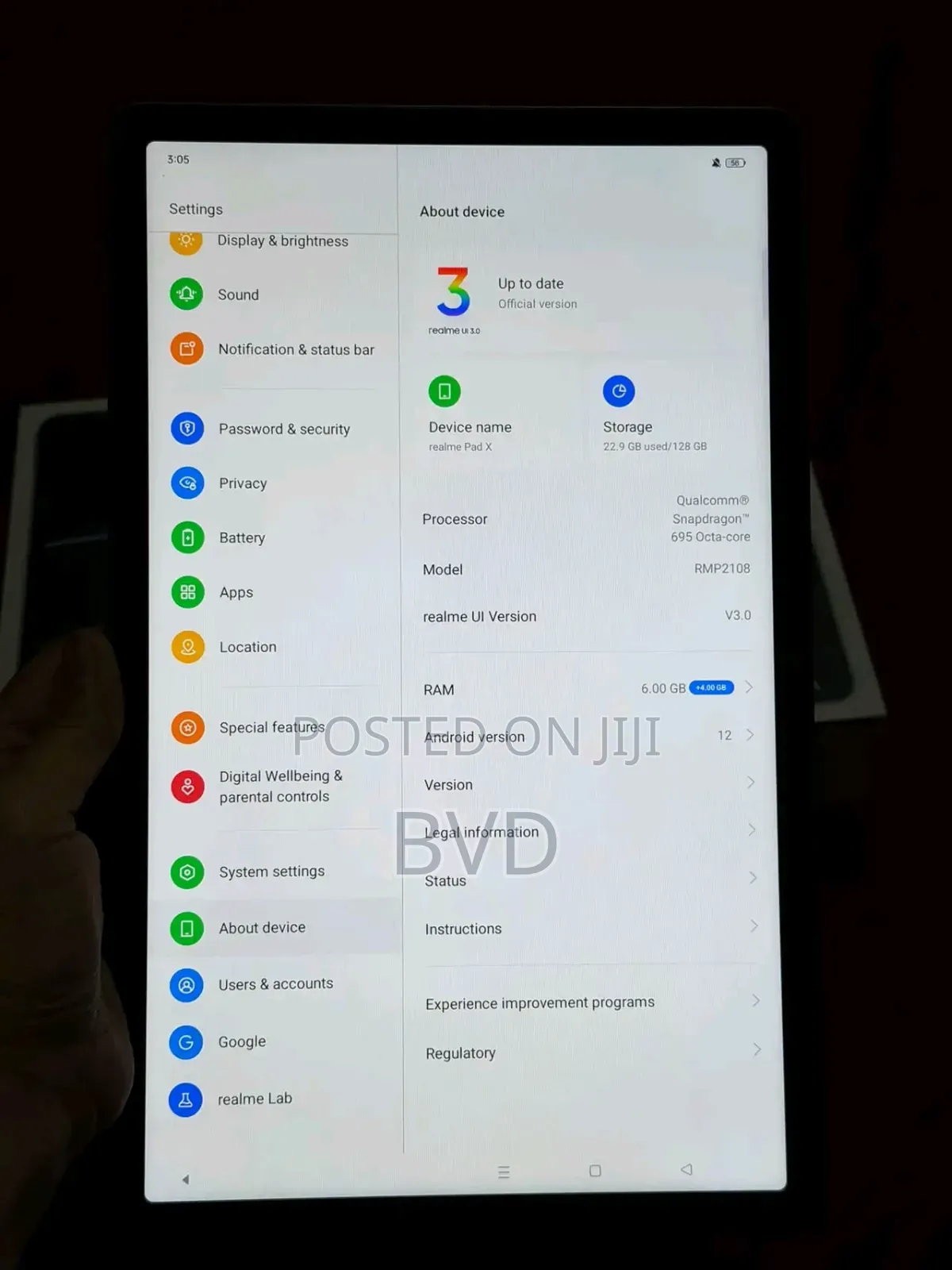 Realme Pad X 128 GB Black