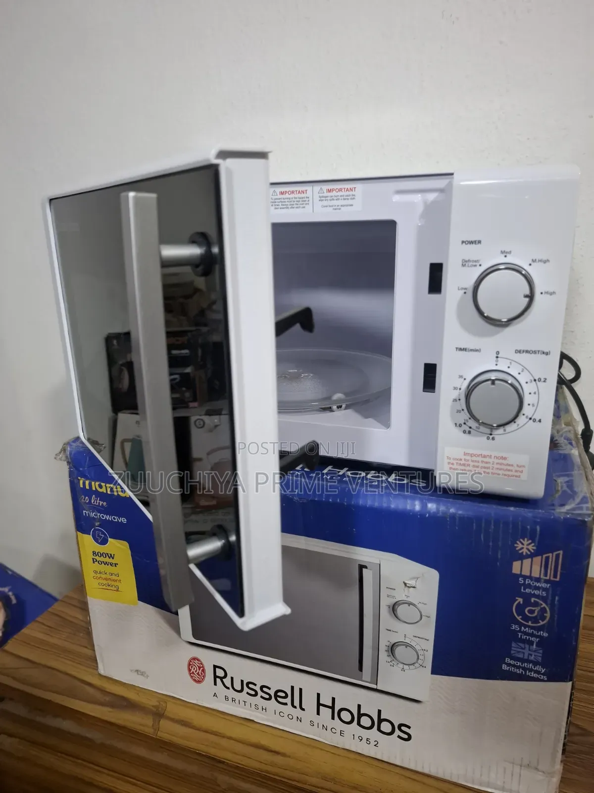 Russell Hobbs 20.l White Compact Microwave From Uk 