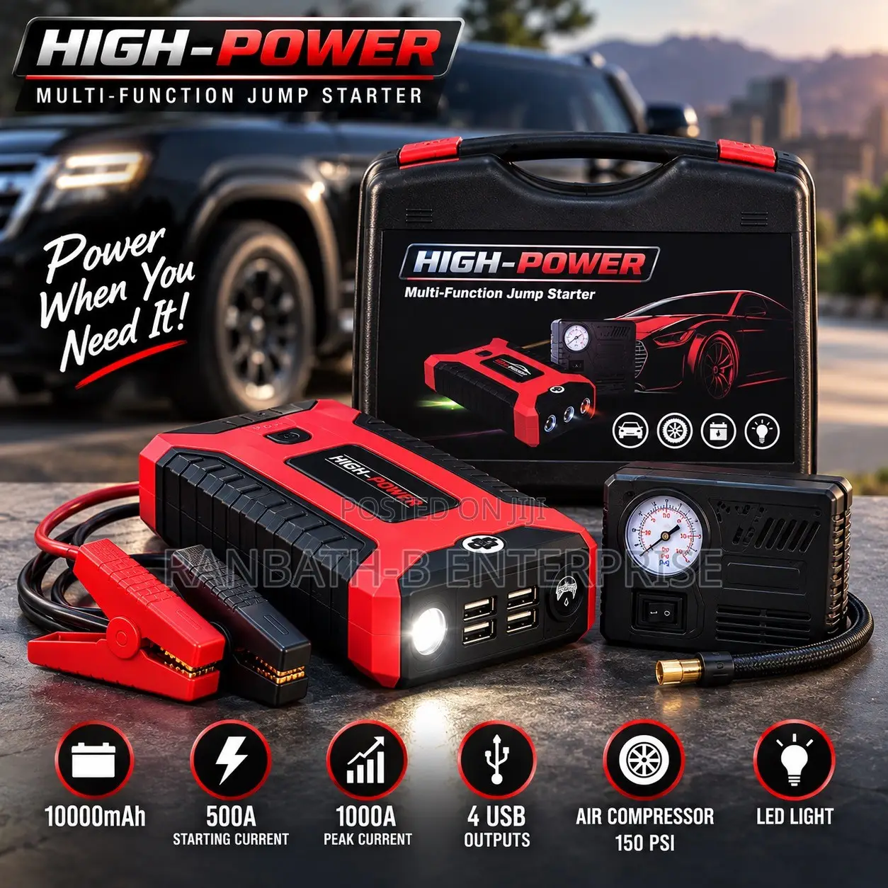 WOCK Multi-Purpose Car Jump Starter Power Bank