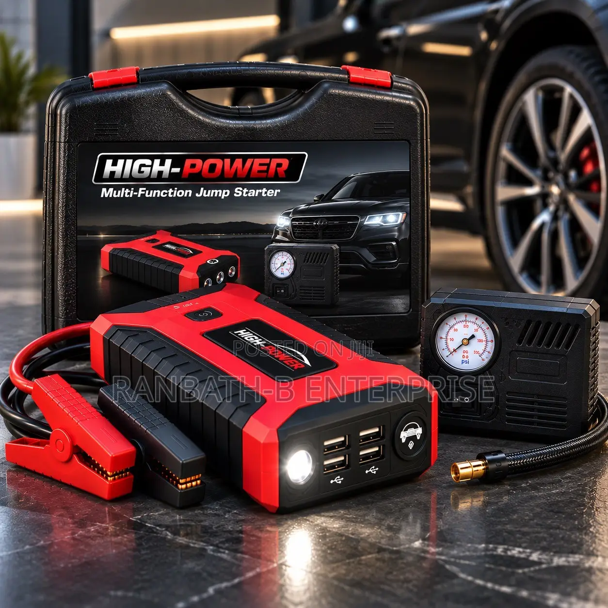 WOCK Portable 12V Jump Starter Emergency Kit