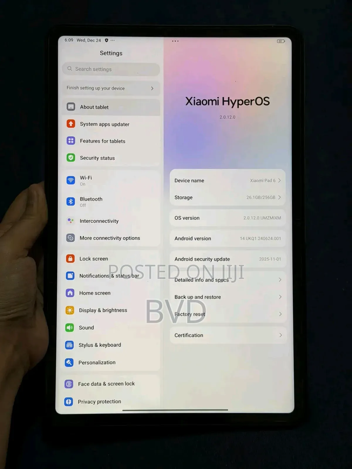 Xiaomi Pad 6 256 GB Black